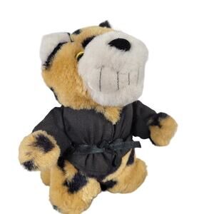 Vintage GAF Great American Fun Tiger Karate Plush Toy 5" Stuffed Animal